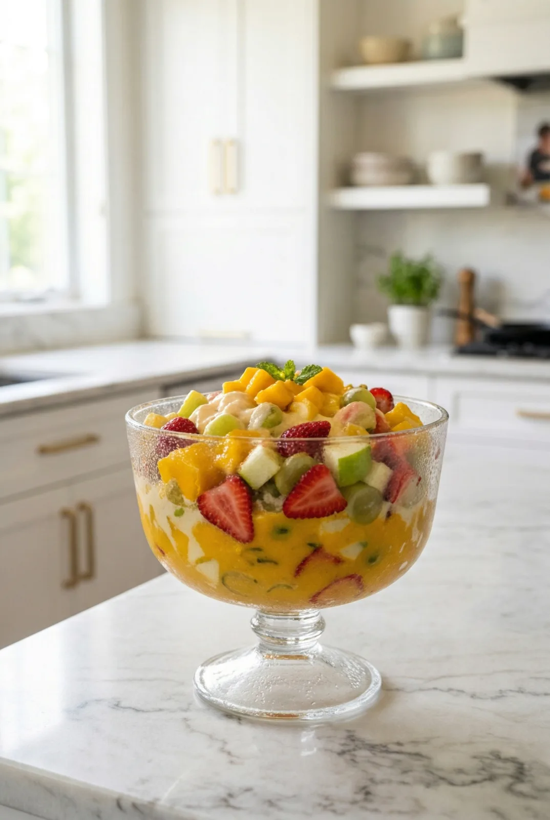 Mango Cream Salad — Chilled Indian Fruit Dessert