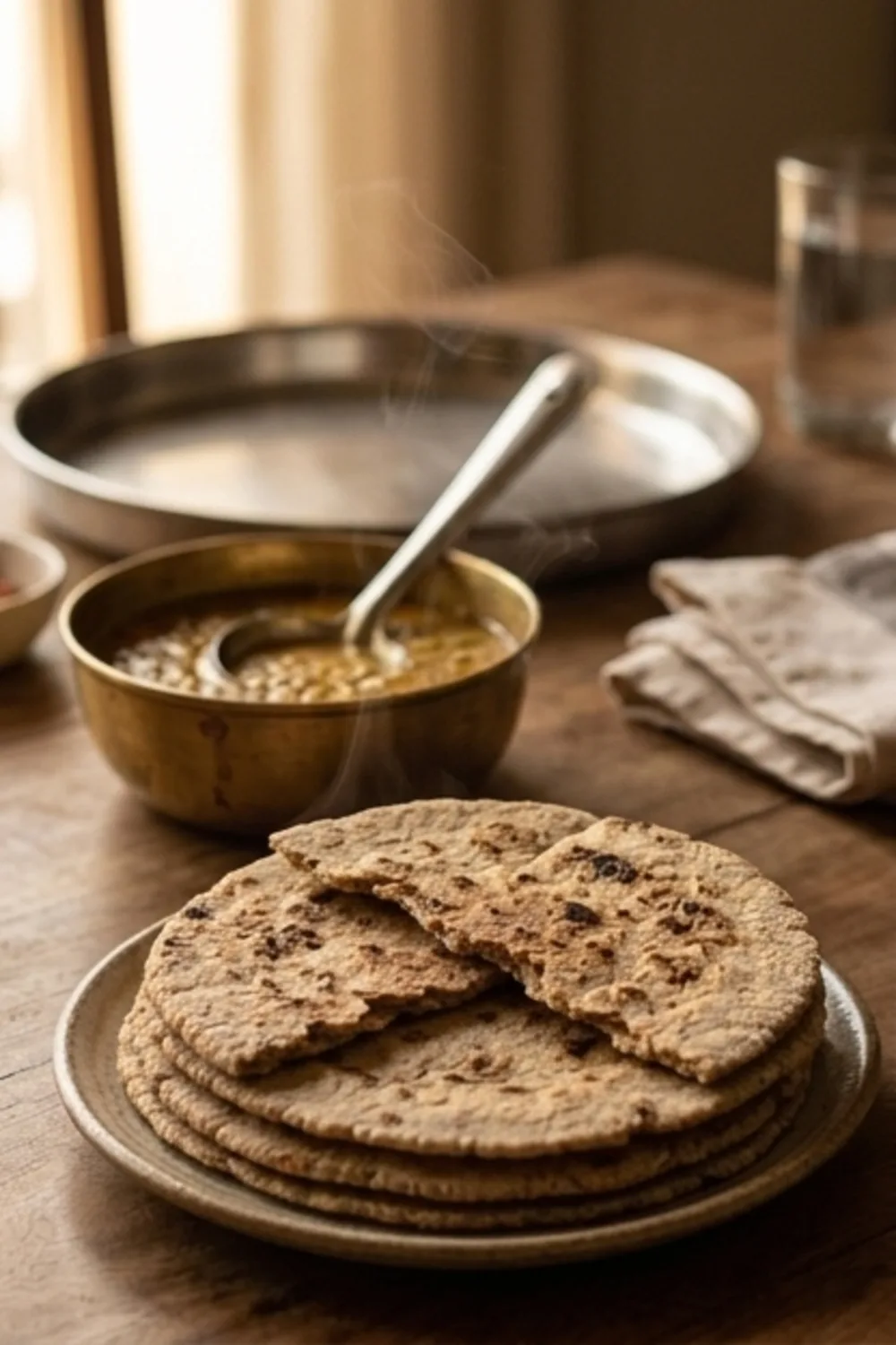 Gujarati Bhakri Recipe — Hand-Pressed Multigrain