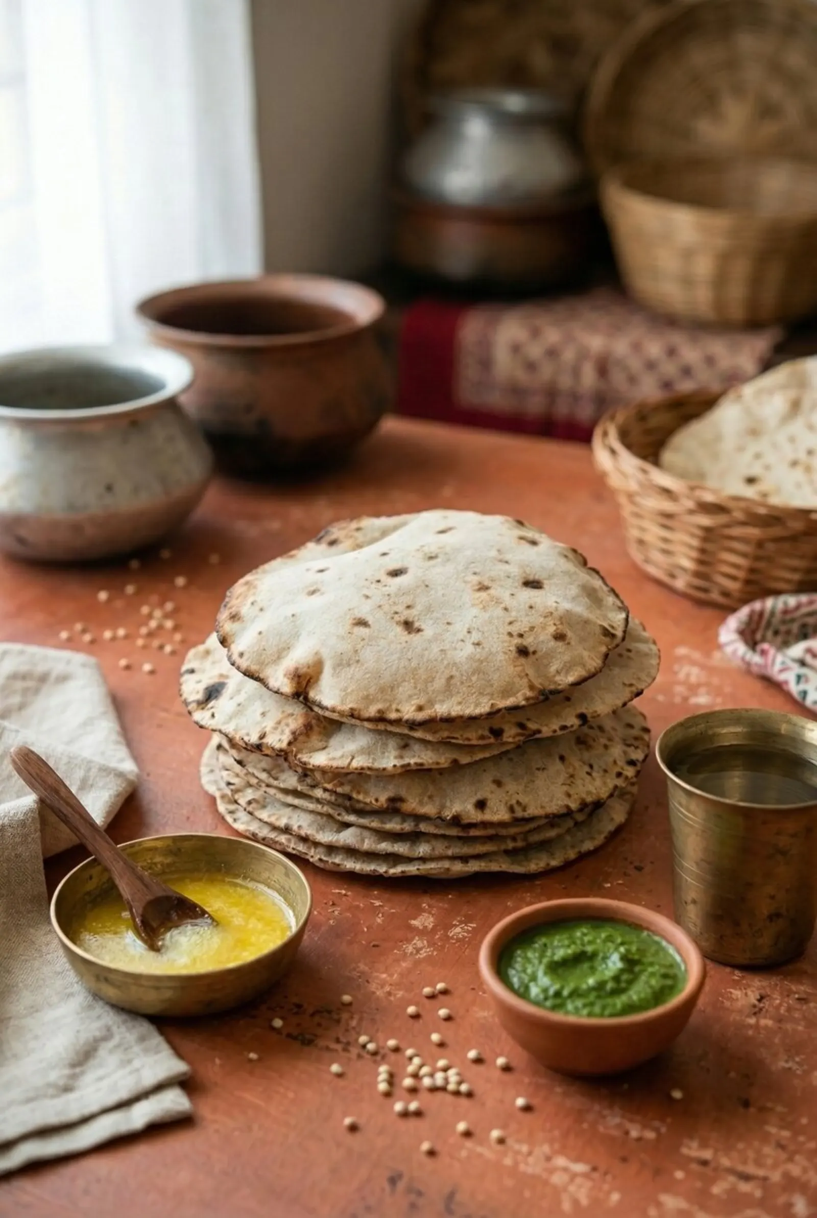 Jowar Bhakhri — Soft Sorghum Flatbread with Hot-Water Dough