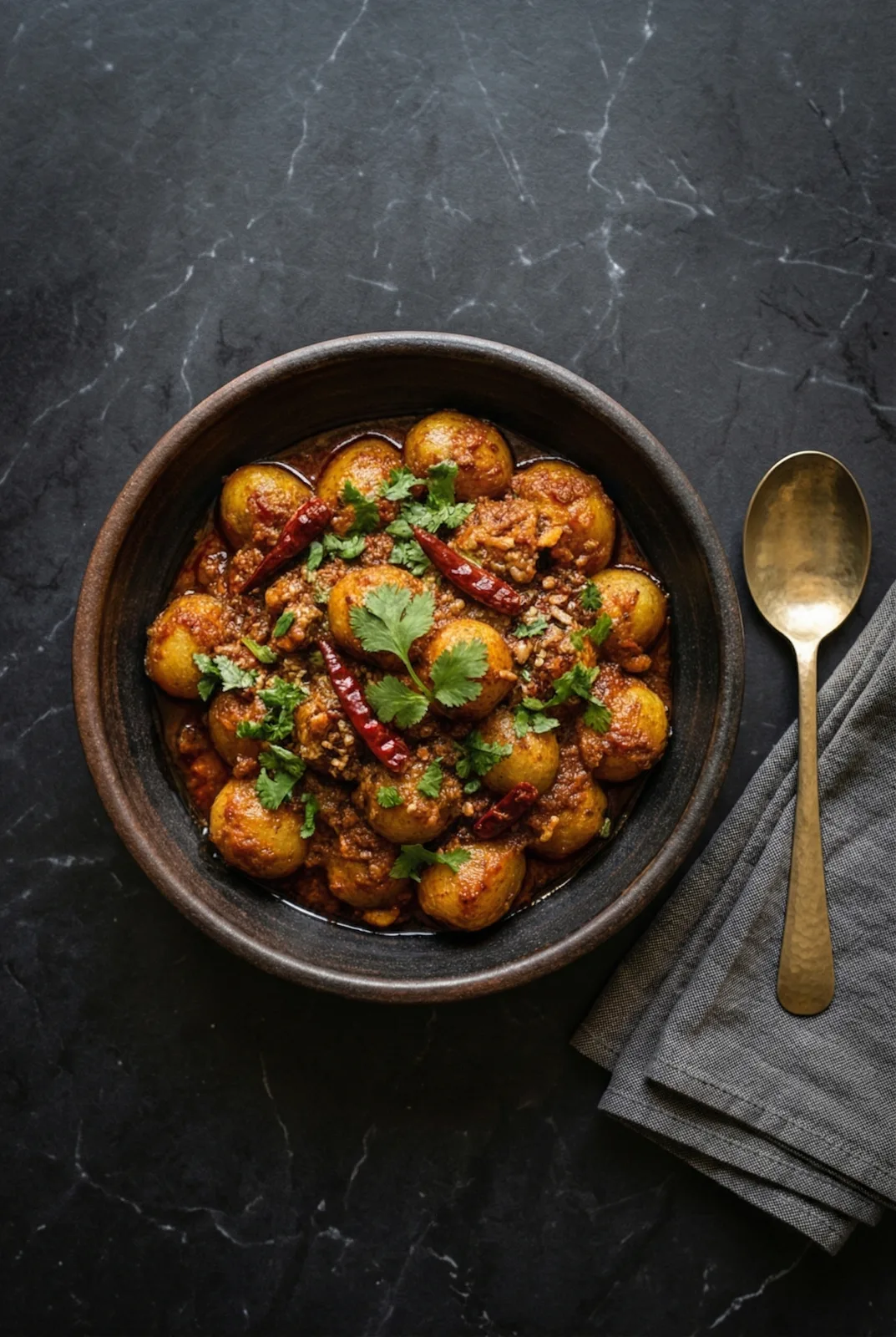 Lasaniya Bataka Recipe (Gujarati Garlic Potato Curry)