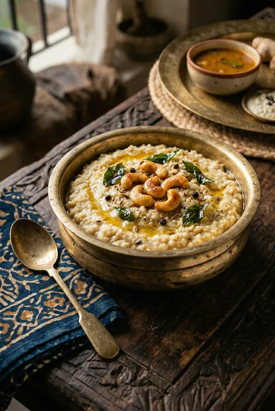 Savory Millet Pongal — Foxtail Millet and Moong Dal in 30 Min