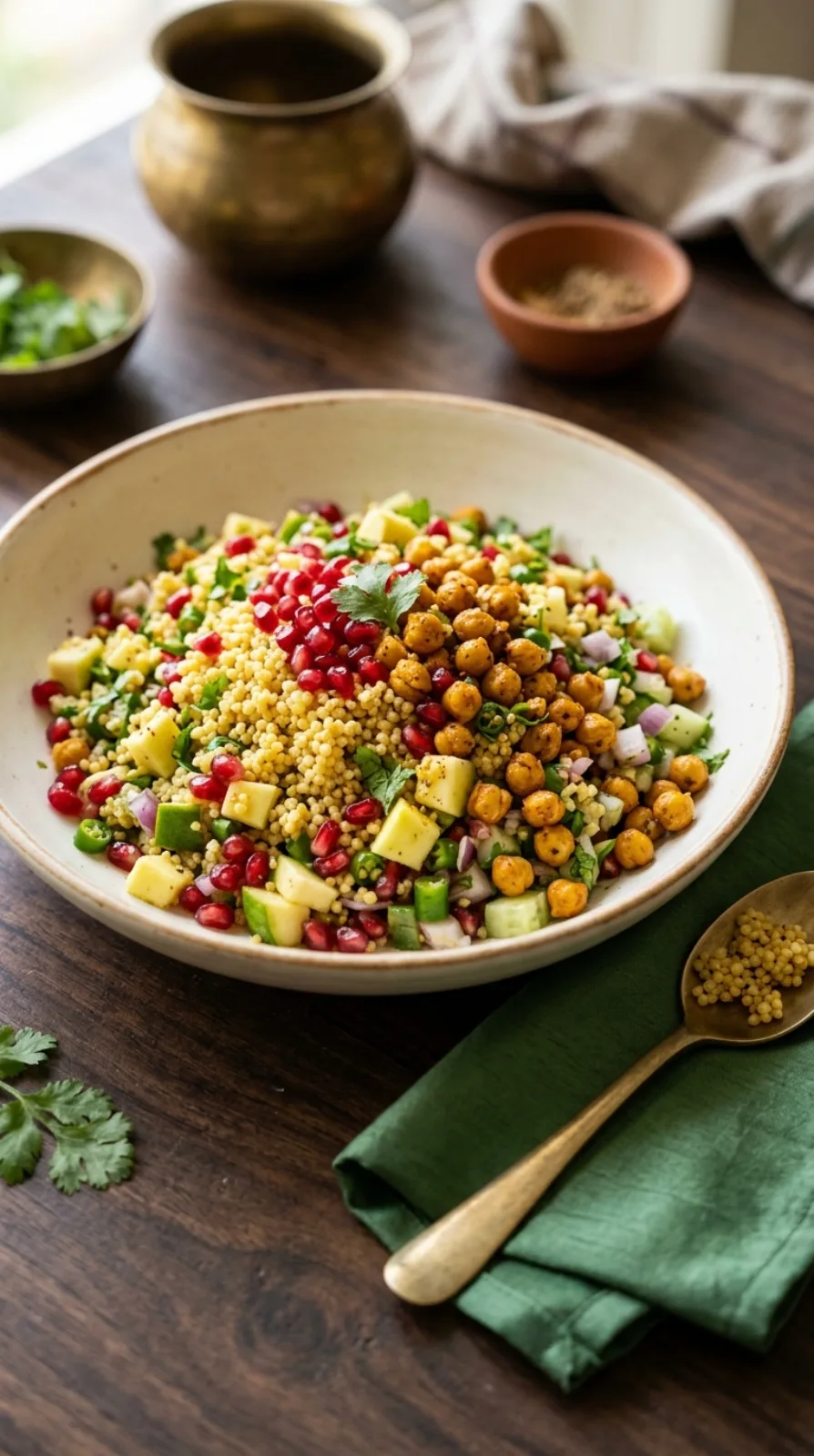 Millet Salad — Indian-Style Foxtail Millet with Chaat Masala