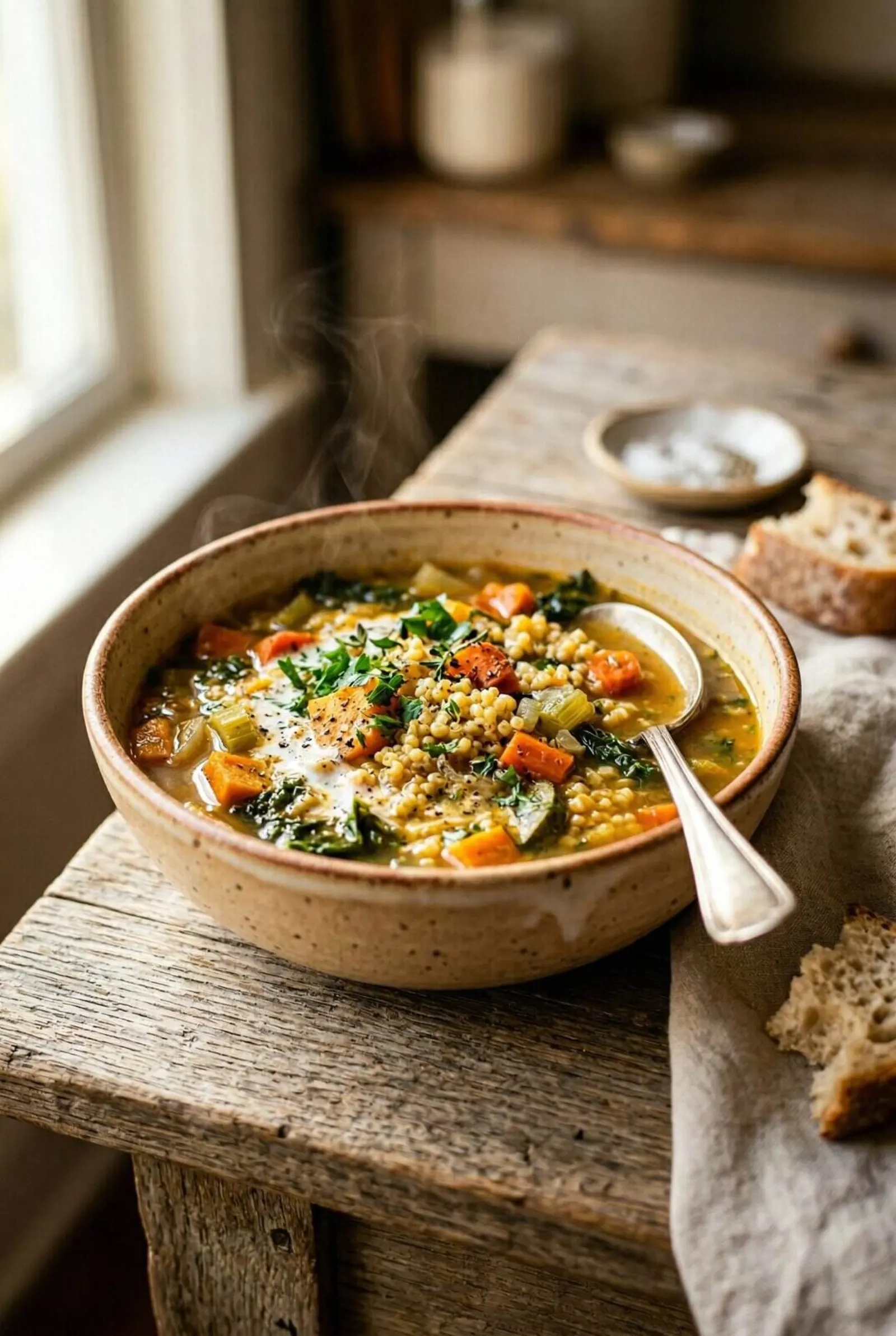 Millet Vegetable Soup — One-Pot Foxtail Millet, Gluten-Free