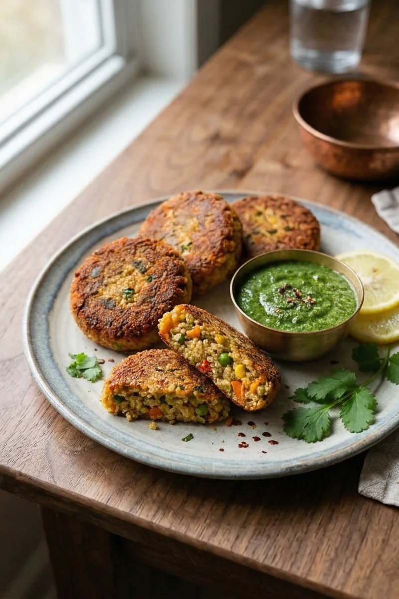 Millet Veggie Patties — Foxtail Millet, Gluten Free
