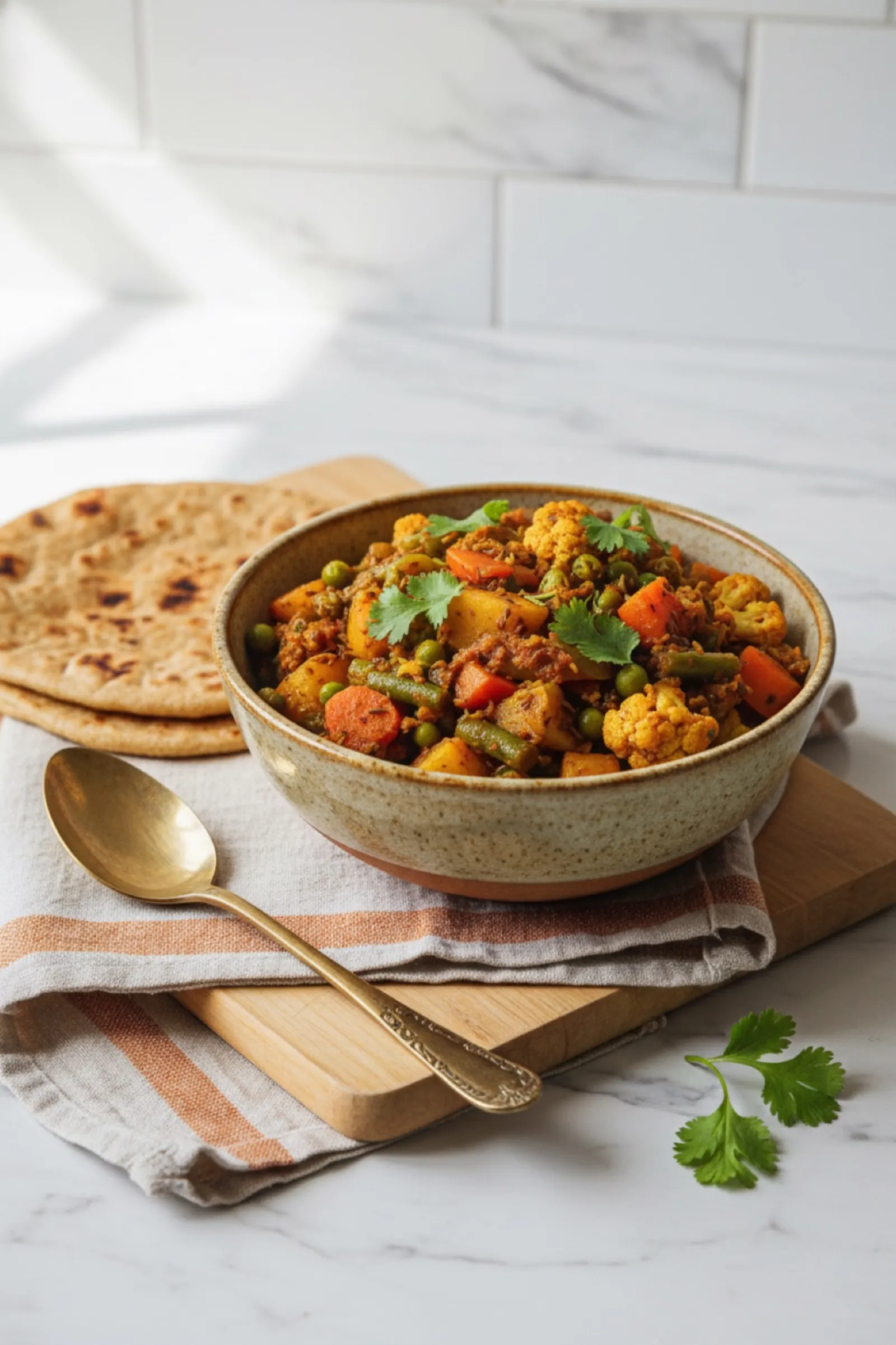 Mixed Vegetable Sabzi — Gujarati Dry Curry in 20 Minutes