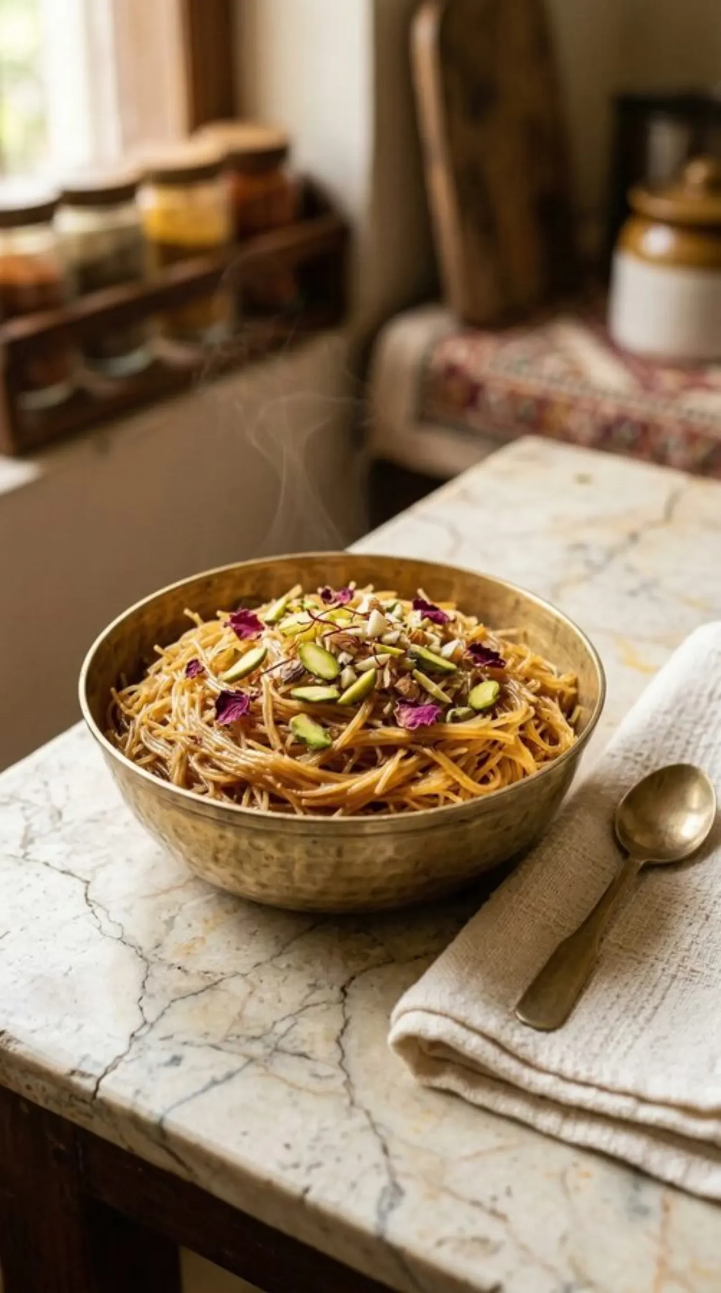 Meethi Seviyan — Roasted Dry Sevaiyan with Jaggery in 20 Min
