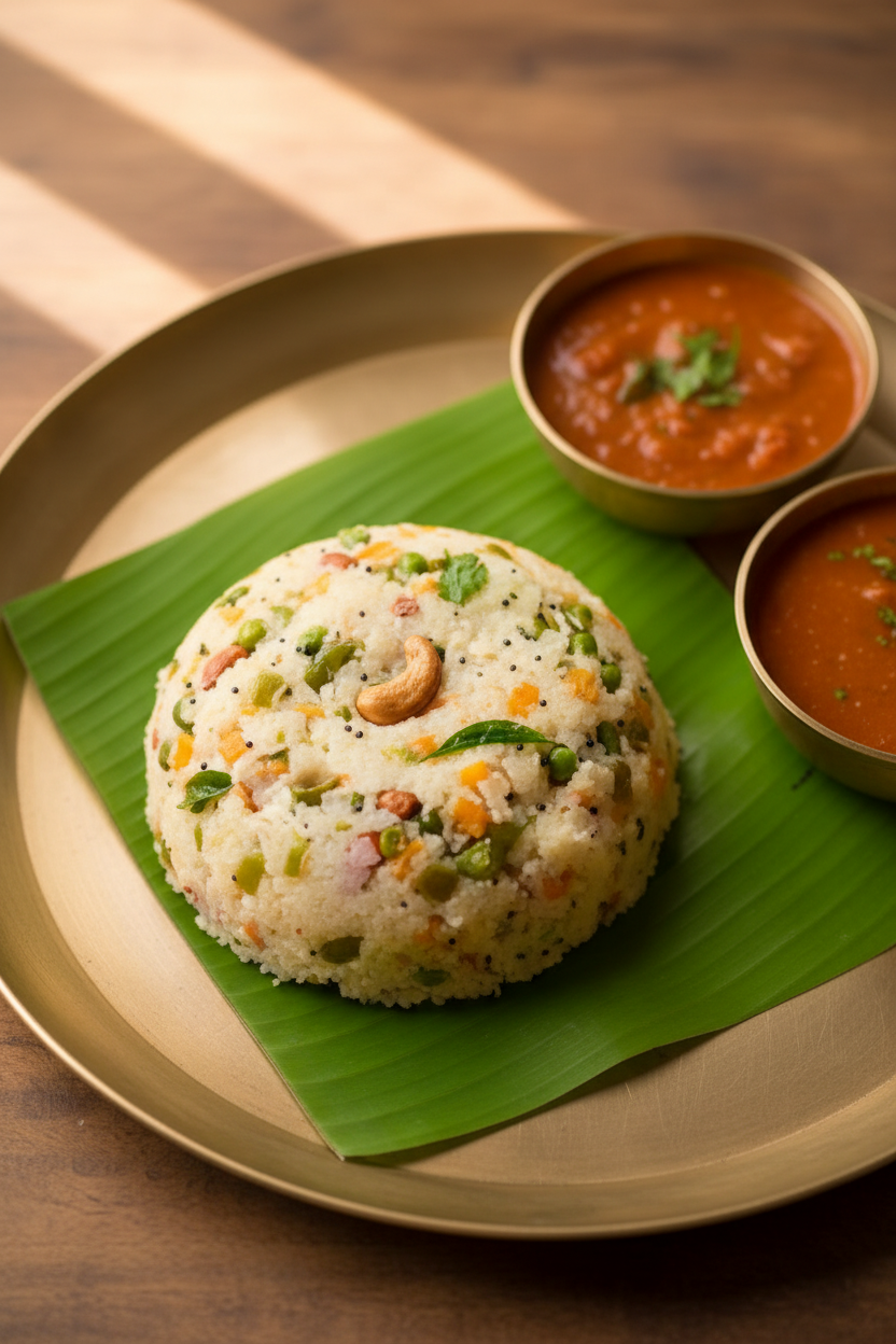 Vegetable Upma Recipe (Easy South Indian Breakfast)