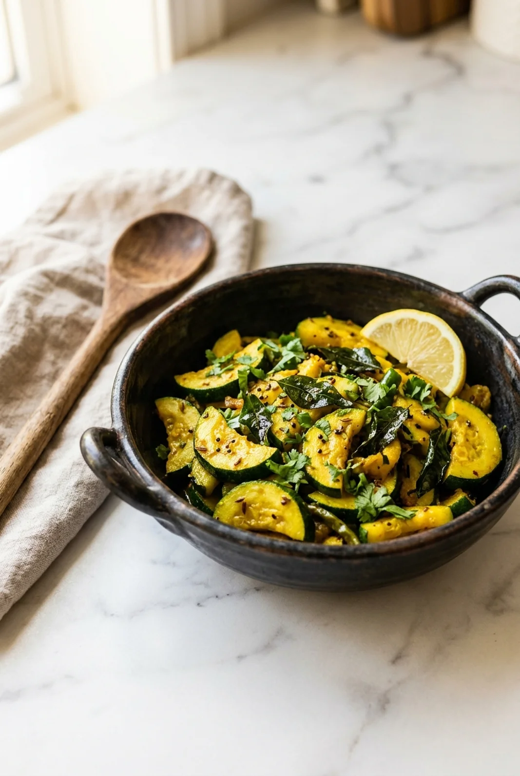 Zucchini Nu Shaak (Gujarati Zucchini Sabzi)