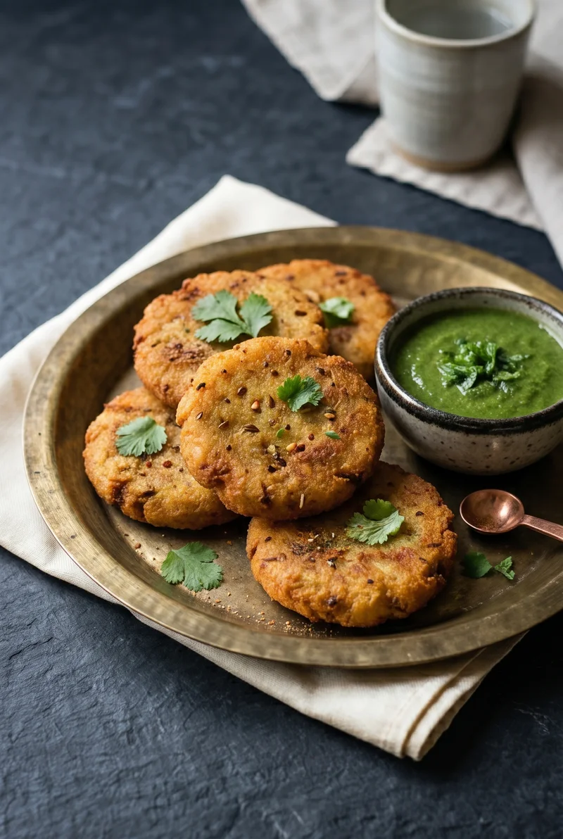 Air Fryer Aloo Tikki (Crispy Potato Patties, Less Oil)
