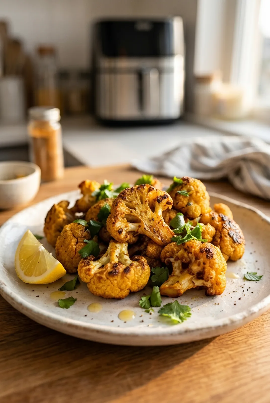 Air Fryer Cauliflower — Crispy Indian Masala Florets