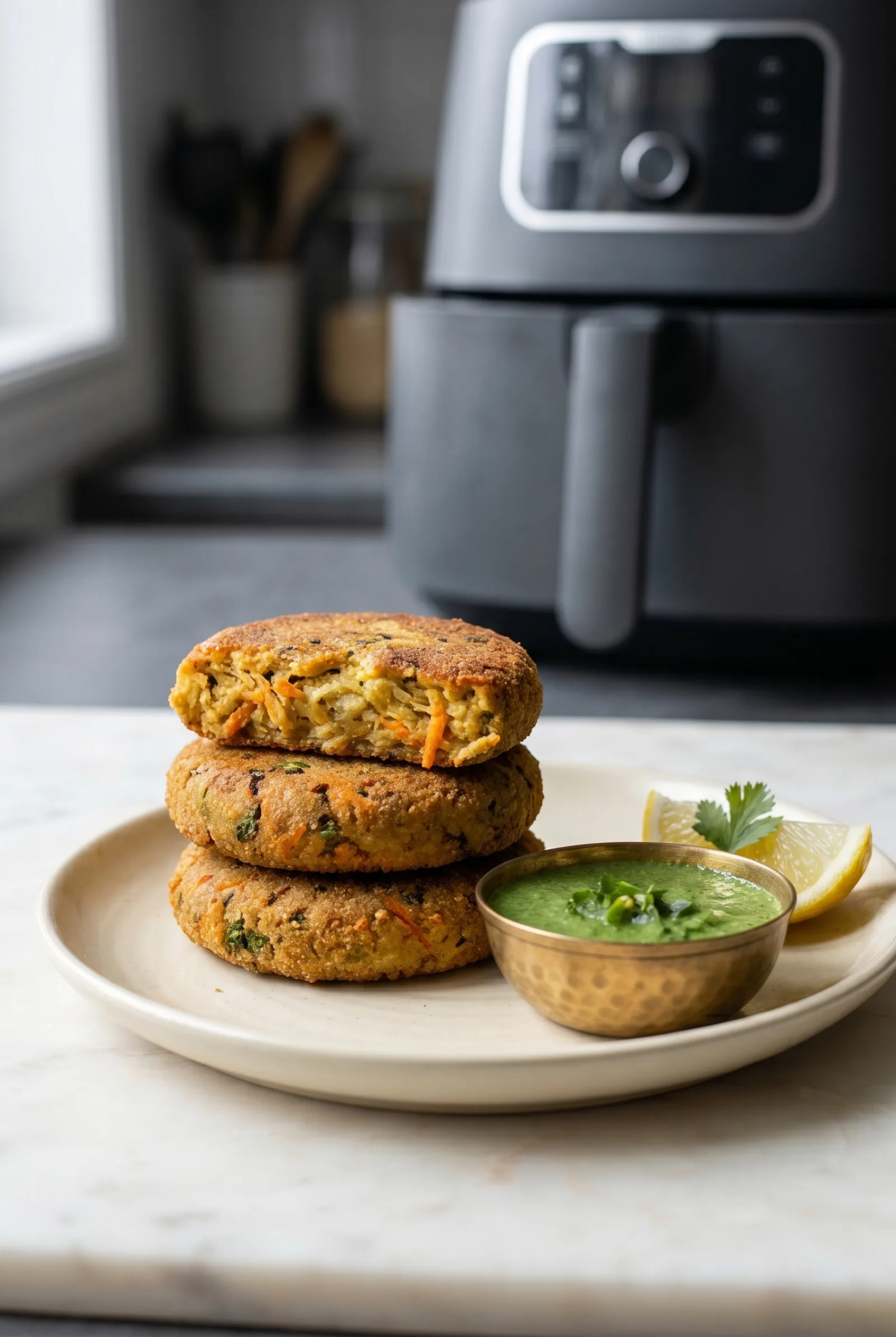 Air Fryer Vegetable Patties — Crisp Outside, Soft Inside