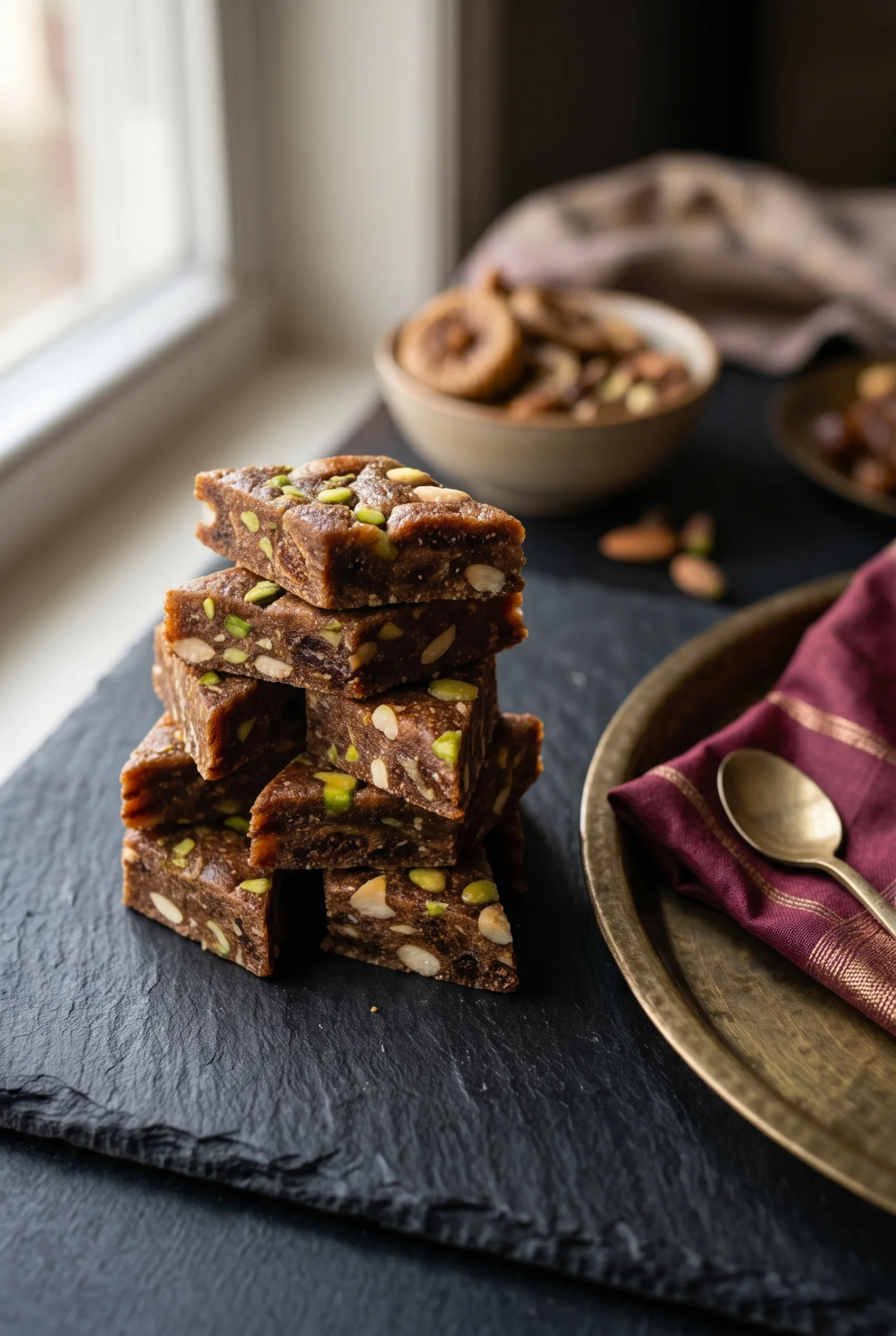 Anjeer Barfi Recipe — Fig, Date & Nut Bars (No Sugar)