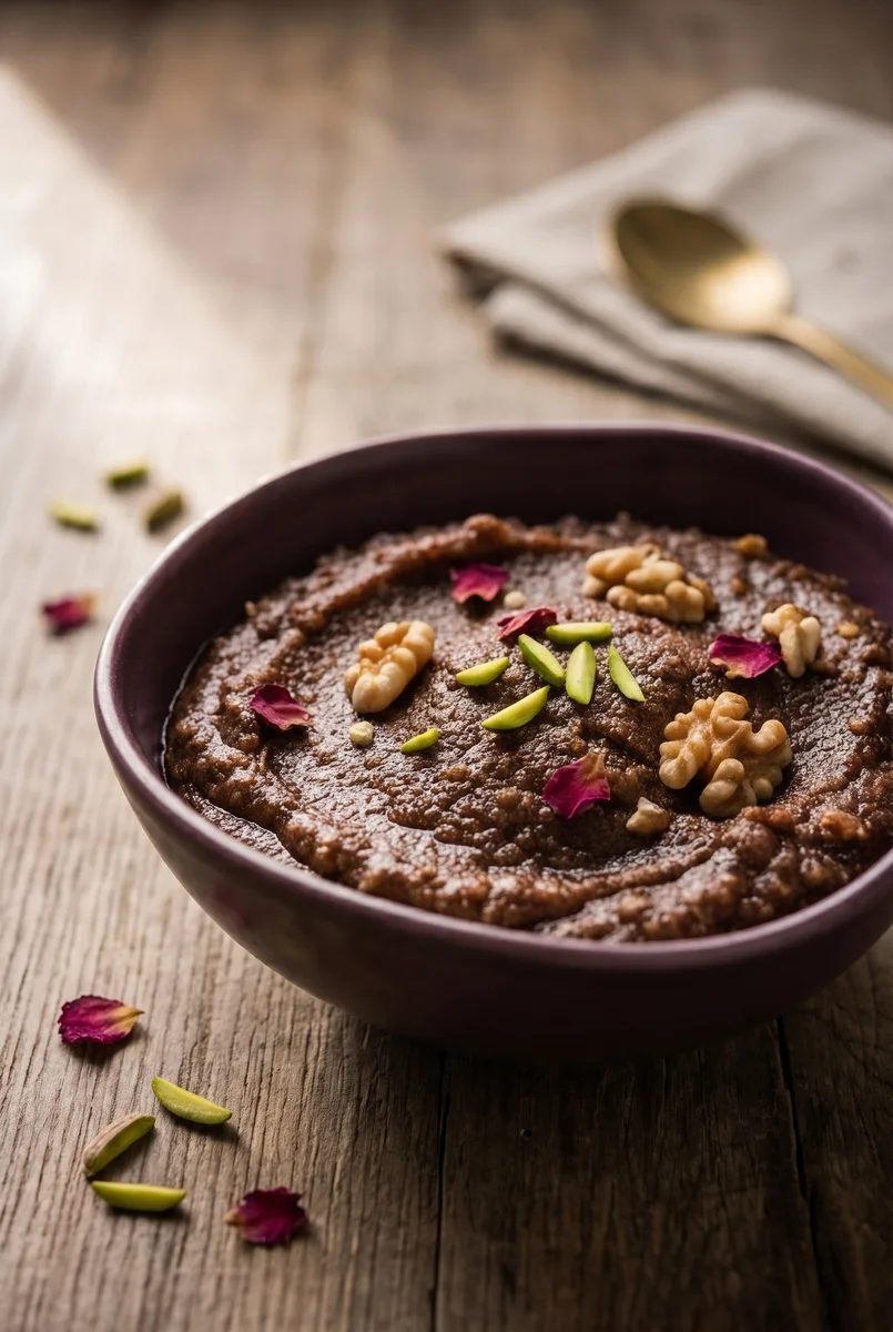 Chocolate Walnut Halwa (Stovetop Indian Dessert)
