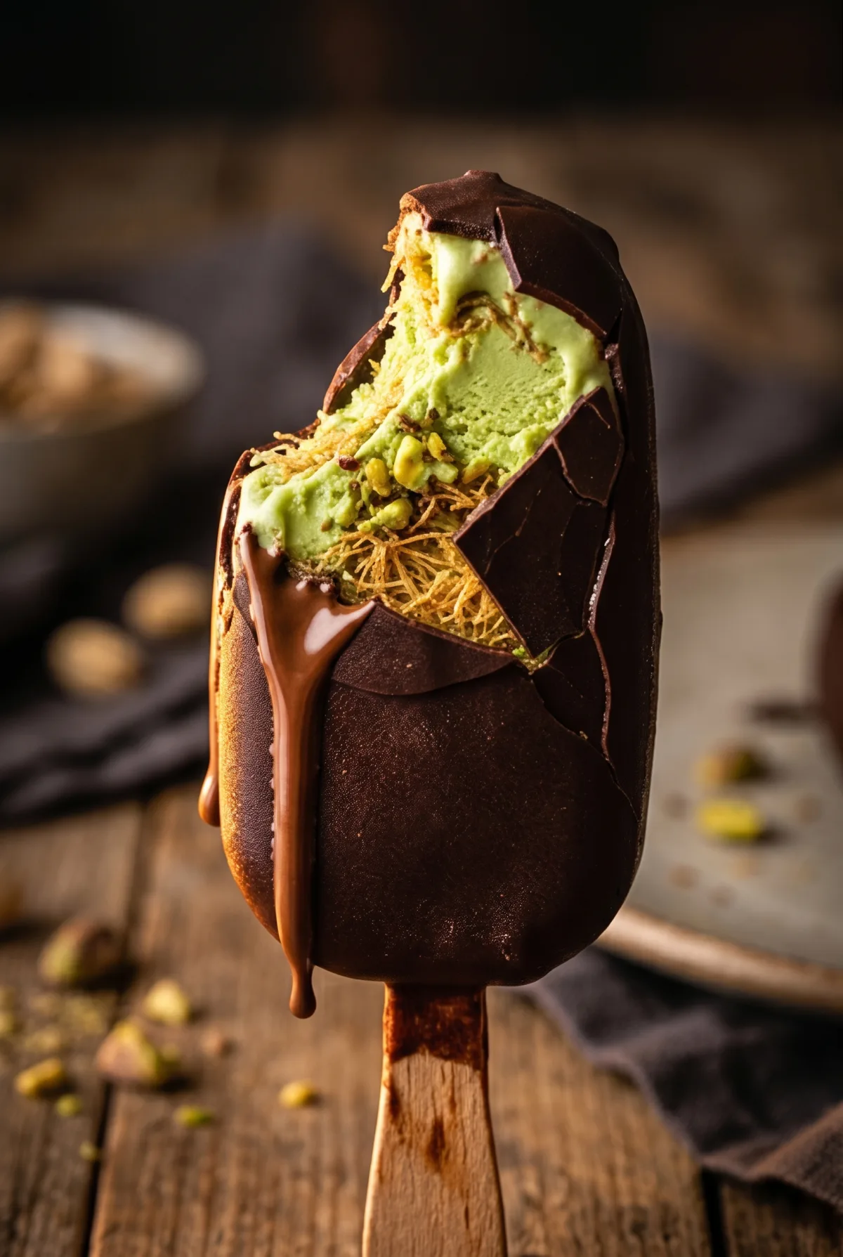 Dubai Style Pistachio Chocobar (Ice Cream on a Stick)