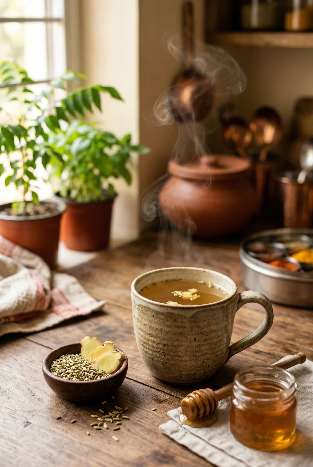 Fennel Ginger Honey Tea — Caffeine-Free in 10 Minutes