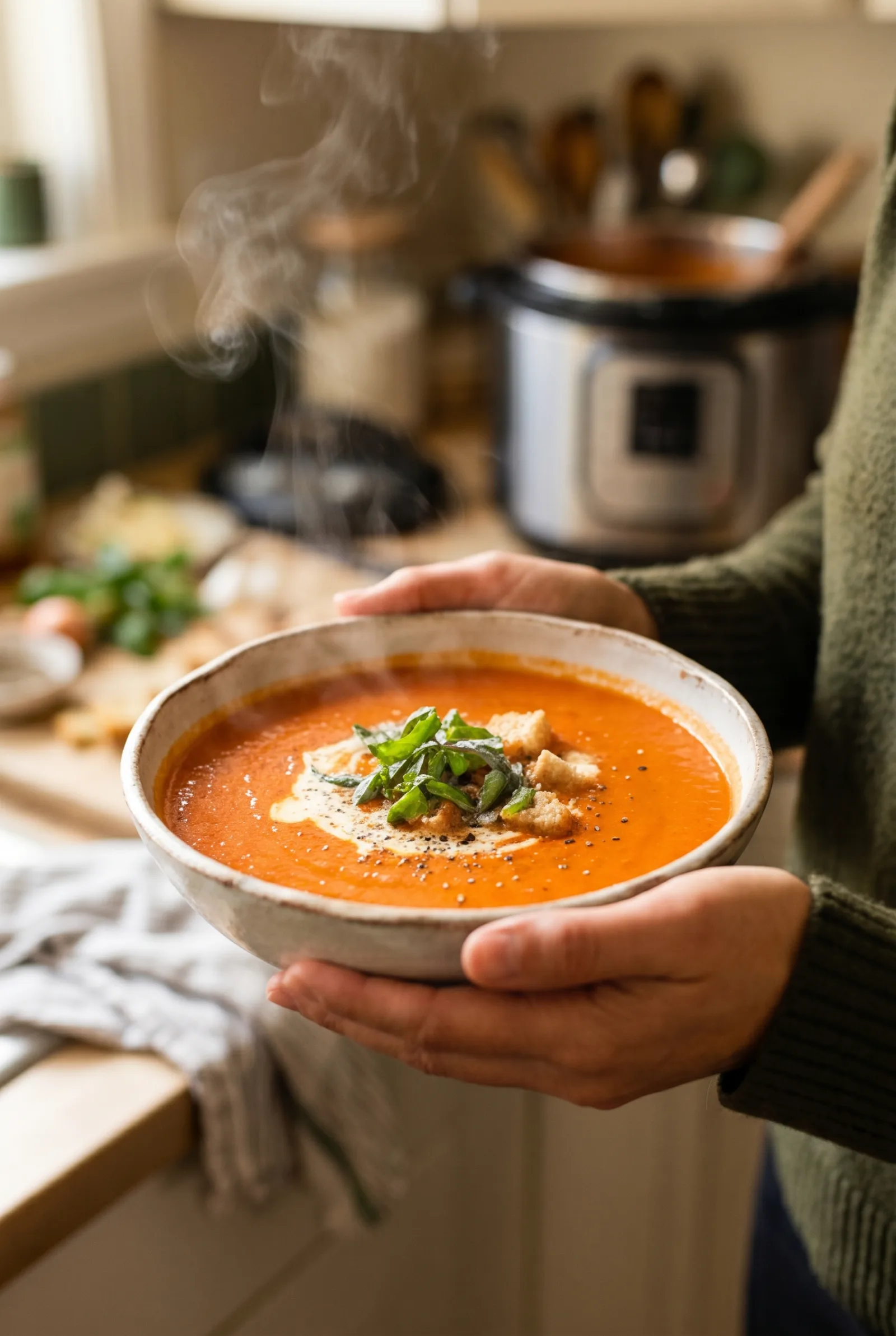 Instant Pot Jain Tomato Soup (No Onion, No Garlic)