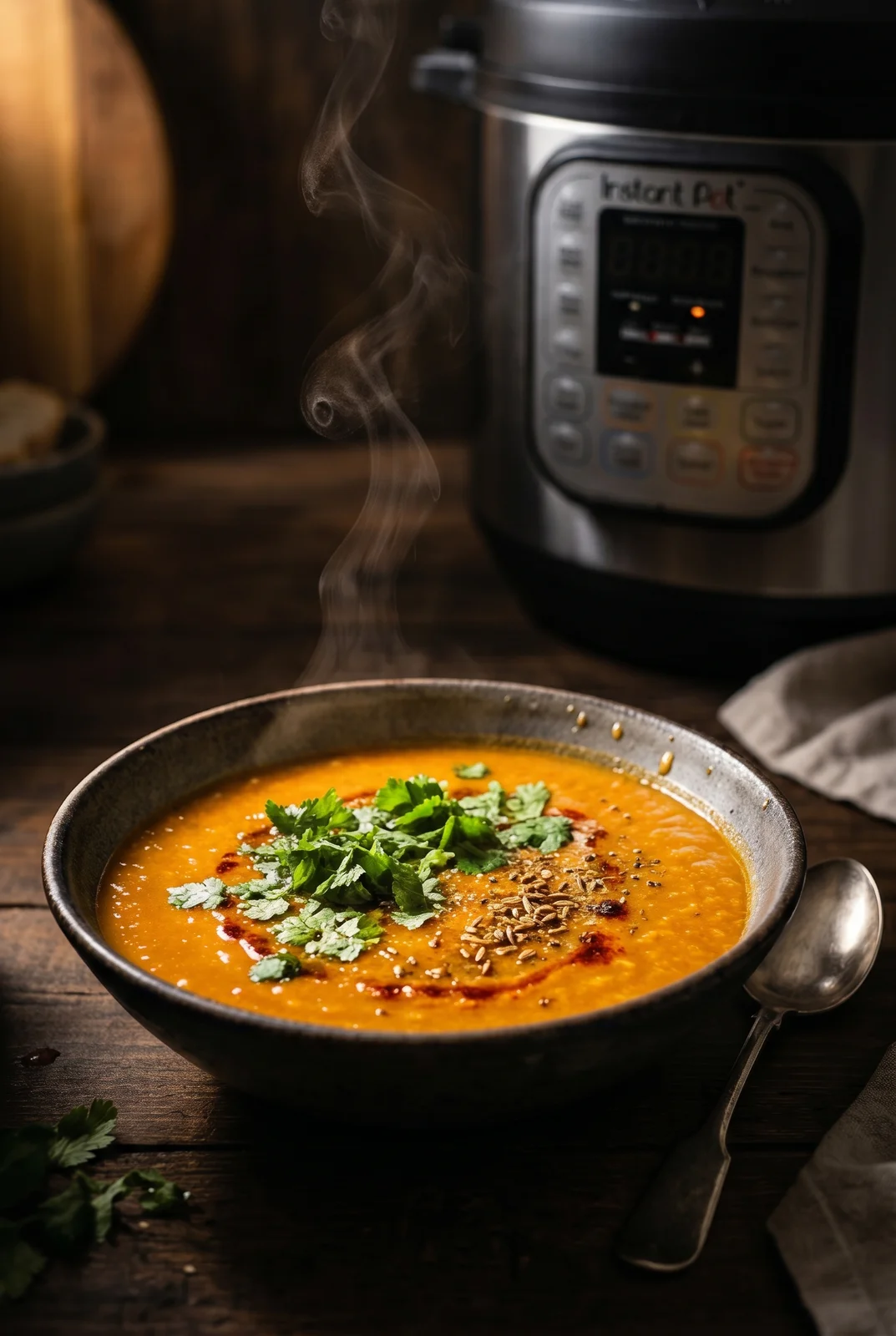 Instant Pot Lentil Soup — Masoor Dal Soup, Weeknight Easy