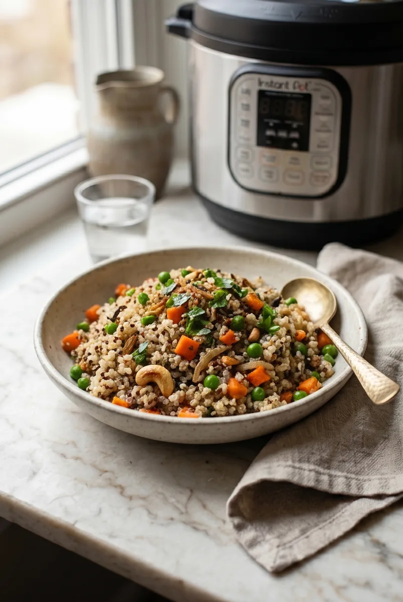 Instant Pot Quinoa Pulao (One-Pot Weeknight Pulao)