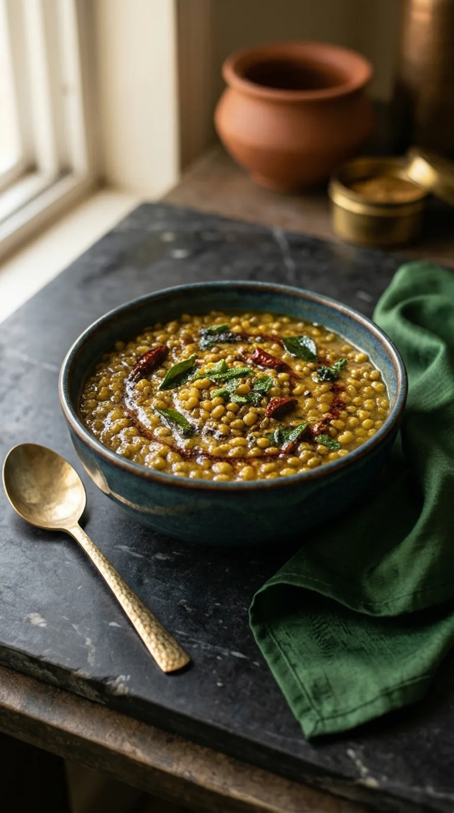 Khatta Meetha Moong (Gujarati Sweet & Sour Whole Moong Dal)