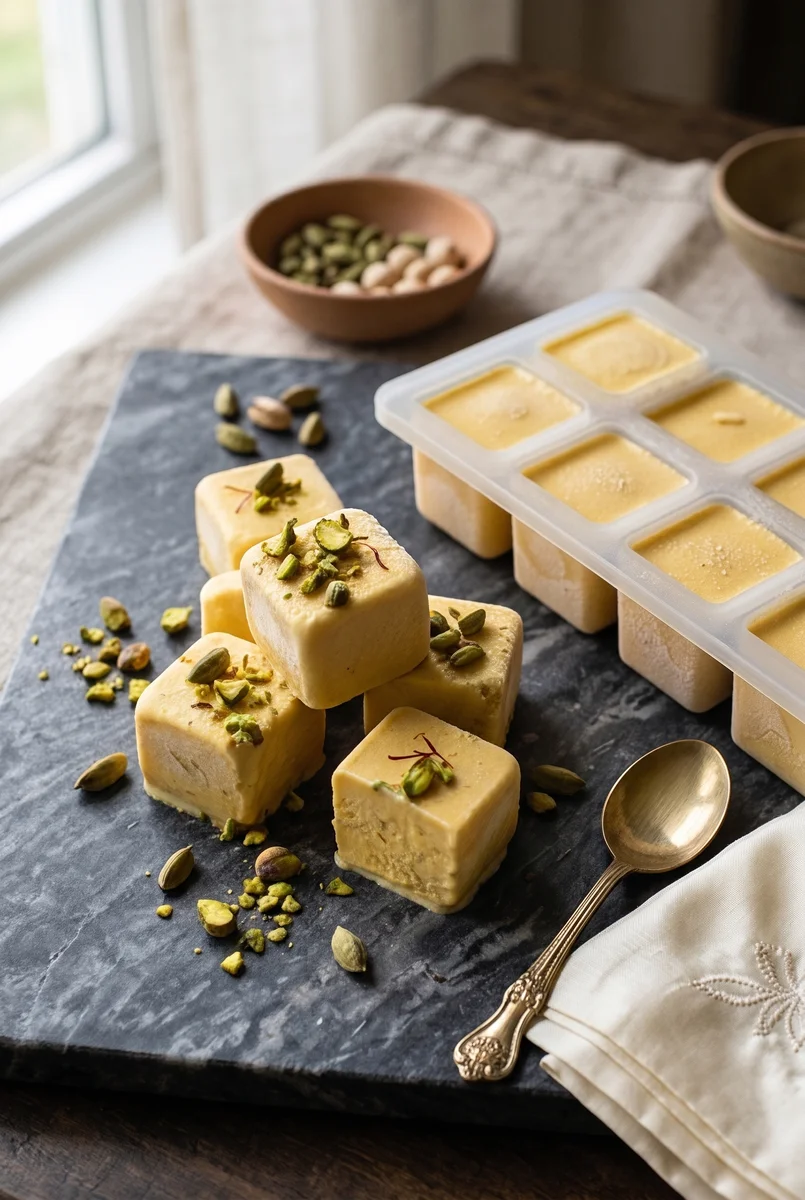 Kulfi Popsicles Ice Cube Trays (Easy Malai Kulfi)