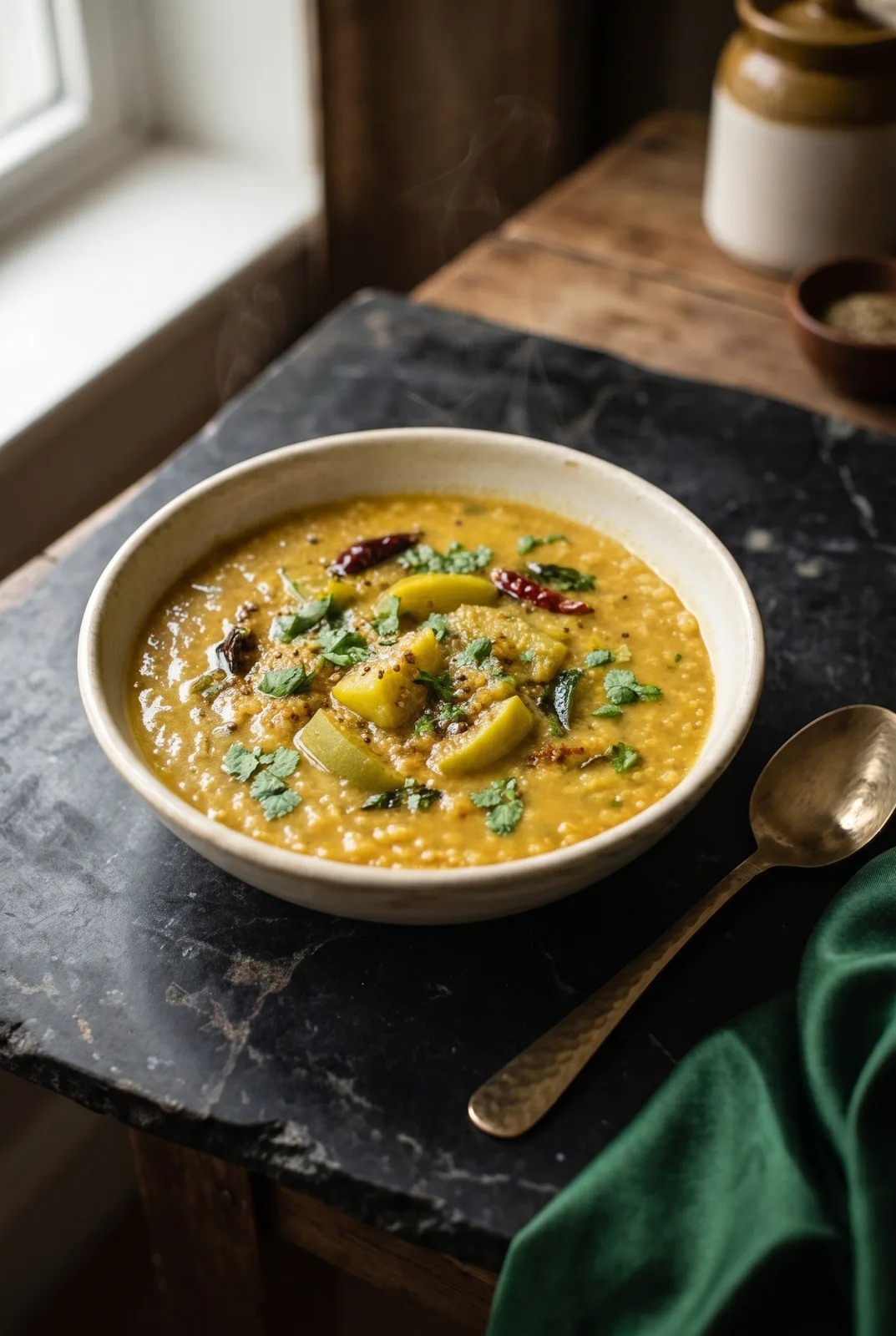 Dairy-Free Mango Dal with Raw Green Mango (Easy Kairi Dal)