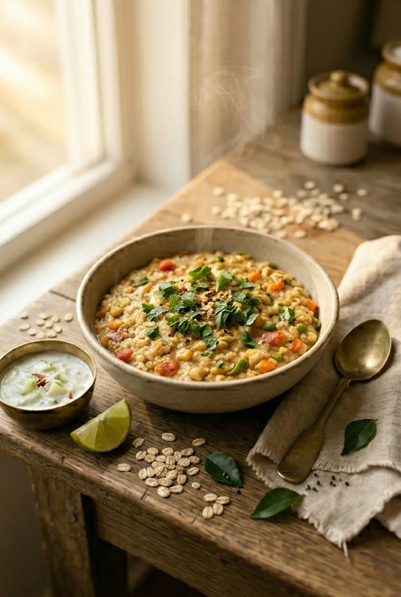 Masala Oats Recipe (Savory Indian Oatmeal in 15 Minutes)