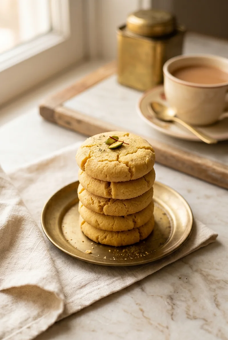 Nankhatai Recipe (Besan Indian Shortbread Cookies)