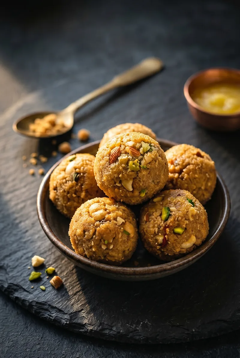 Churma Laddoo No Fry (Oven-Baked or Air Fryer)
