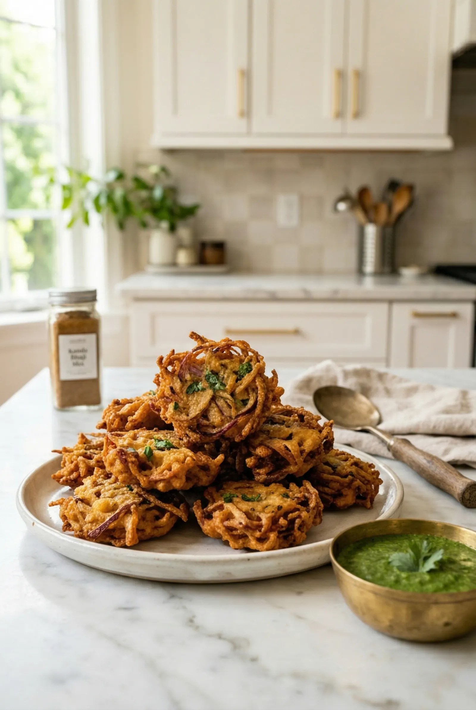 Easy Crispy Onion Pakora Recipe (+ Air Fryer Option)