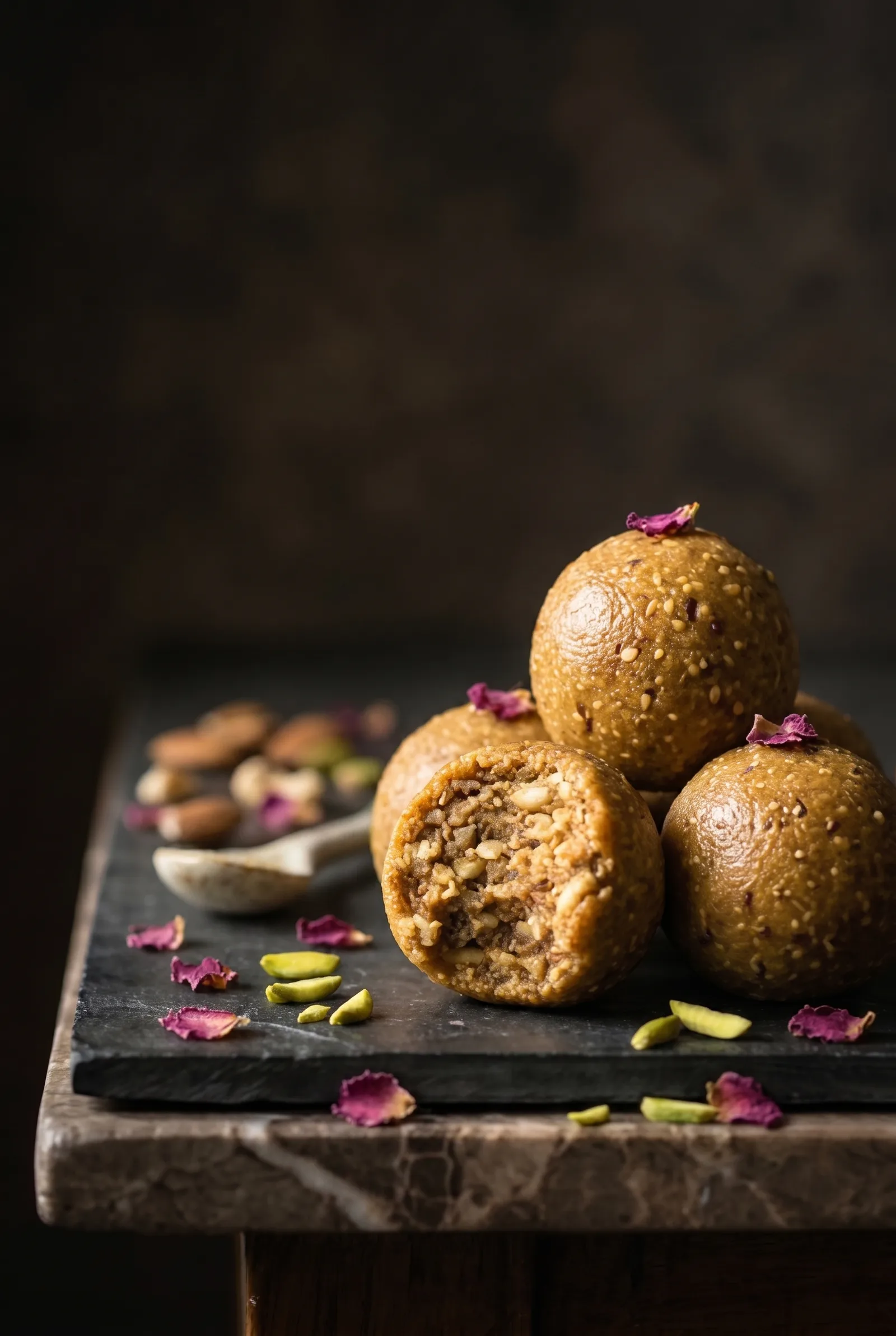 Protein Laddoos — Nut & Seed Ladoo with Jaggery Syrup