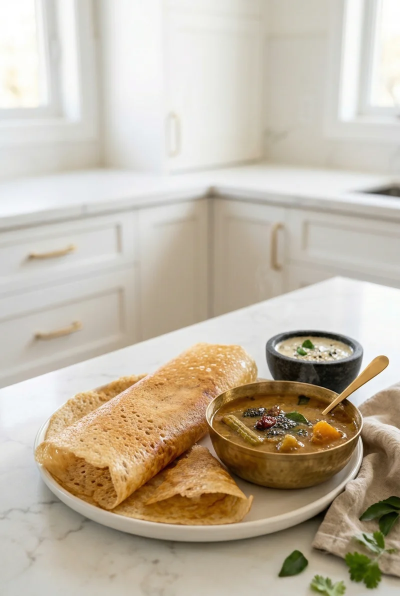 Quick Rava Dosa — Instant Crispy Semolina Dosa in 30 Min