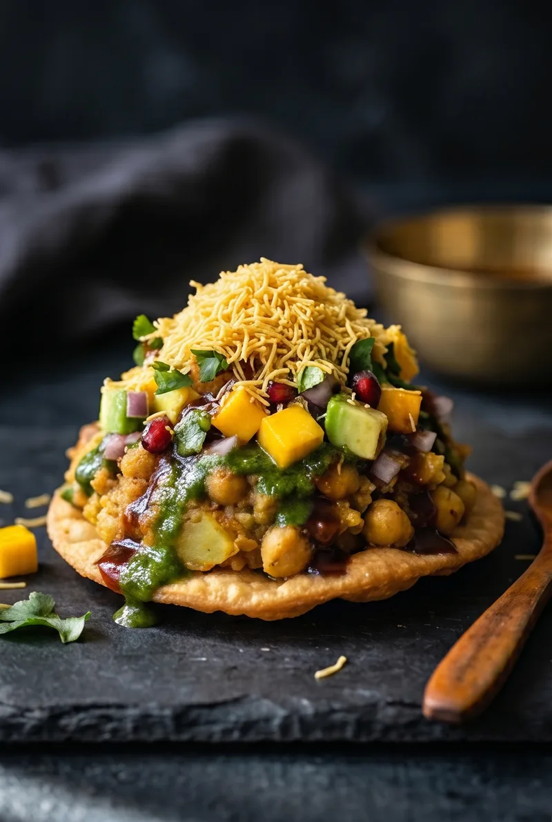 Sev Puri with Mango Salsa and Avocado (Fusion Chaat)