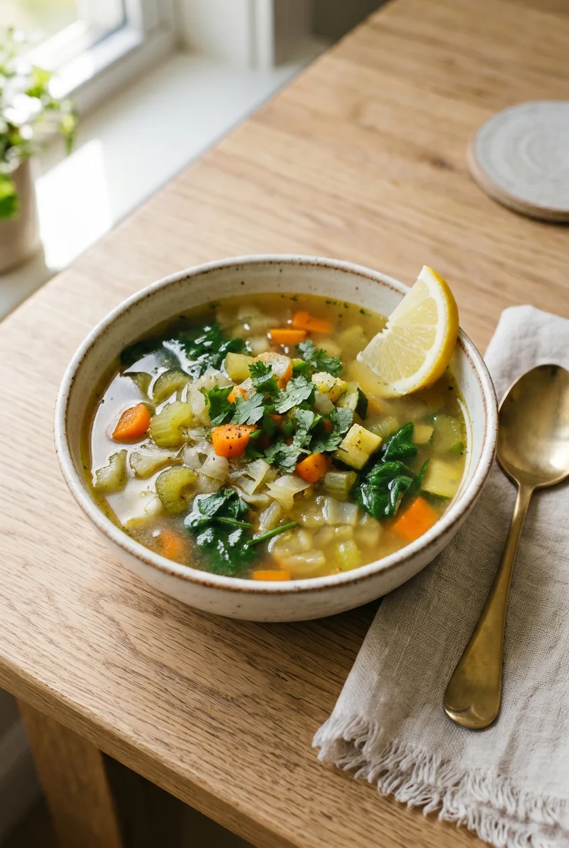 Vegetable Detox Soup — One-Pot Vegan Ginger Broth