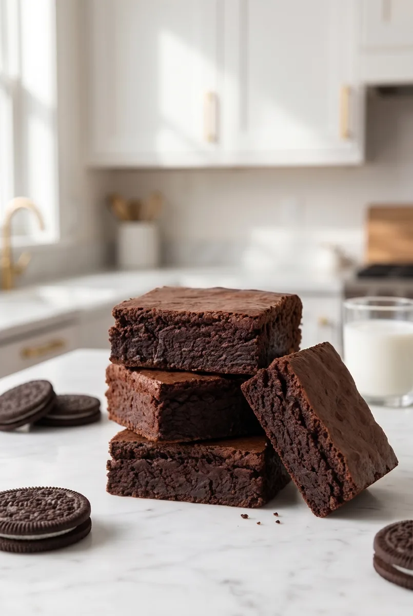 3-Ingredient Oreo Brownies (No Eggs, No Butter!)