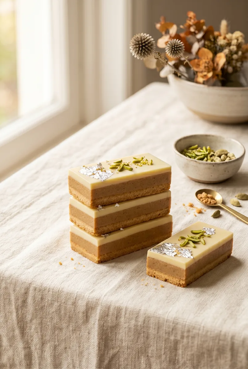 Almond Butter Barfi Bars (Milk Powder Barfi Bars)