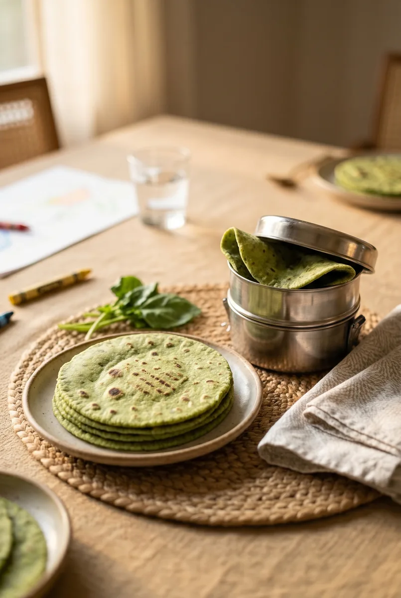 Avocado Spinach Roti (Soft Chapati Recipe)