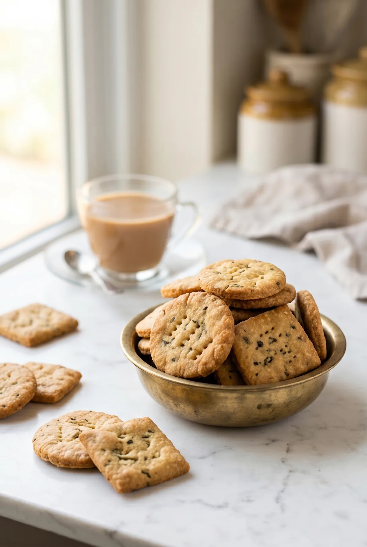 Baked Methi Mathri (Crispy Fenugreek Crackers)
