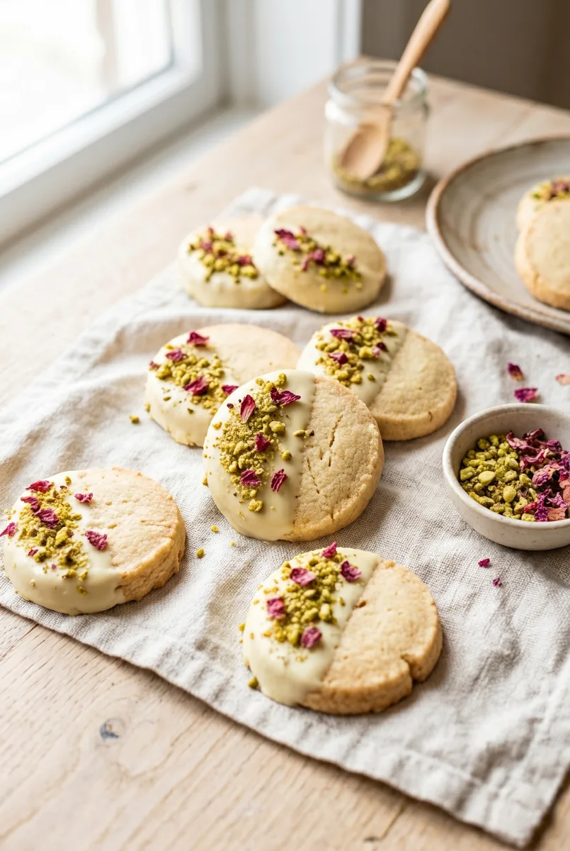 Barfi Shortbread Cookies (Eggless Burfi Biscuits)