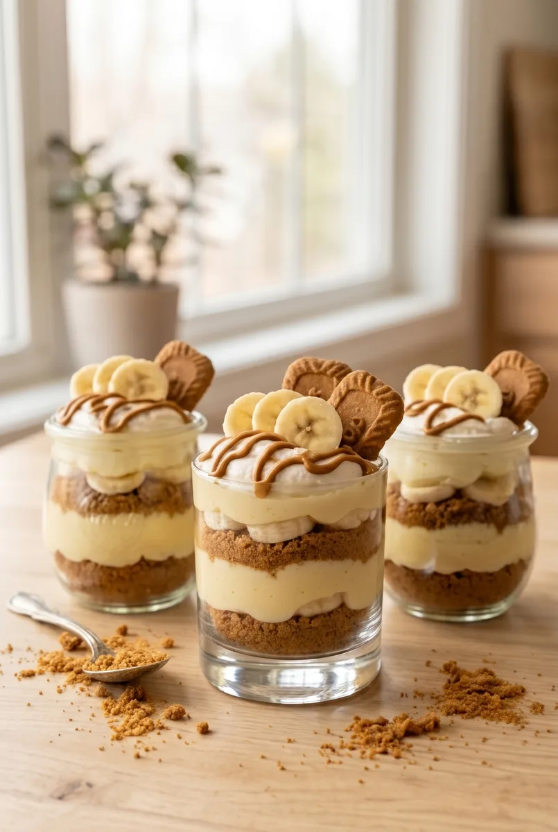 Biscoff Banana Pudding Jars (No-Bake)