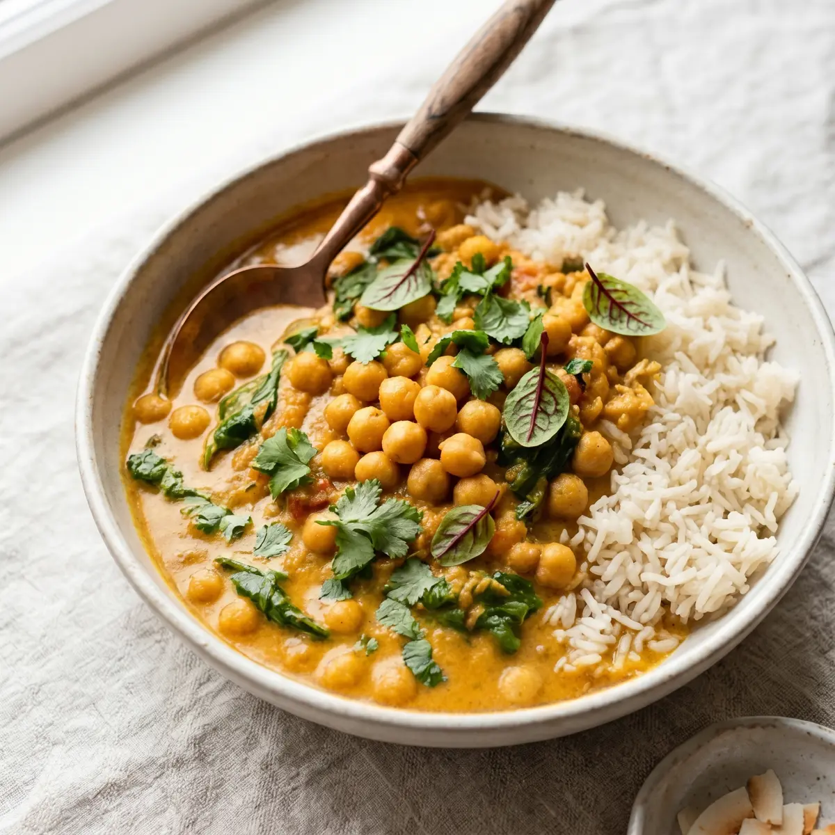 Coconut Chickpea Curry (Creamy, One-Pot, Weeknight Friendly)