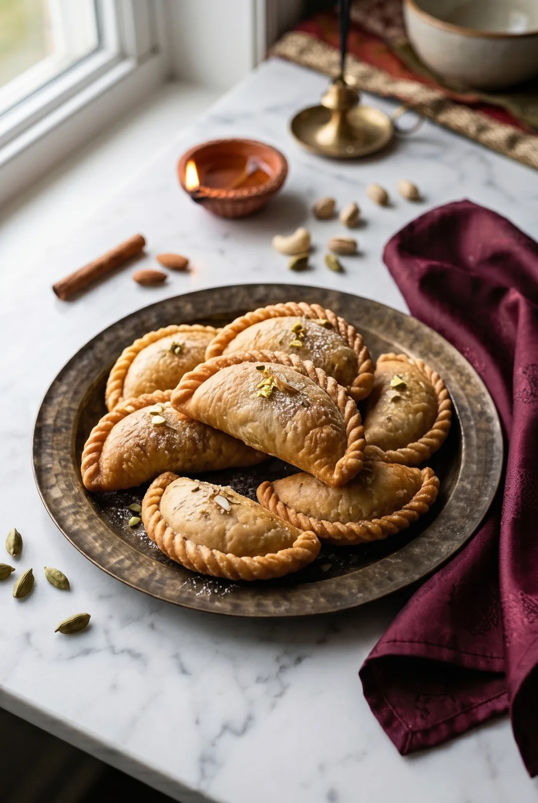 Dry Fruit Ghughra Recipe (Baked or Fried Gujiya)