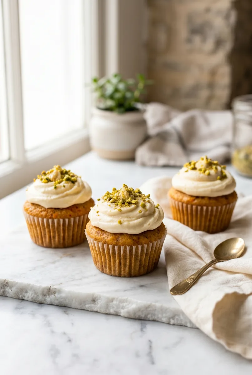 Eggless Gajar Halwa Cupcakes