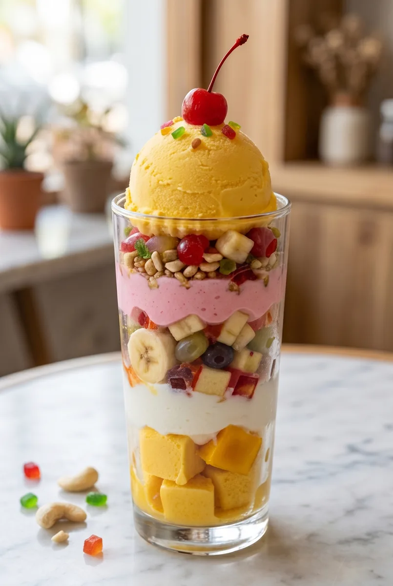 Gadbad Ice Cream (Mangalore Style Layered Sundae)