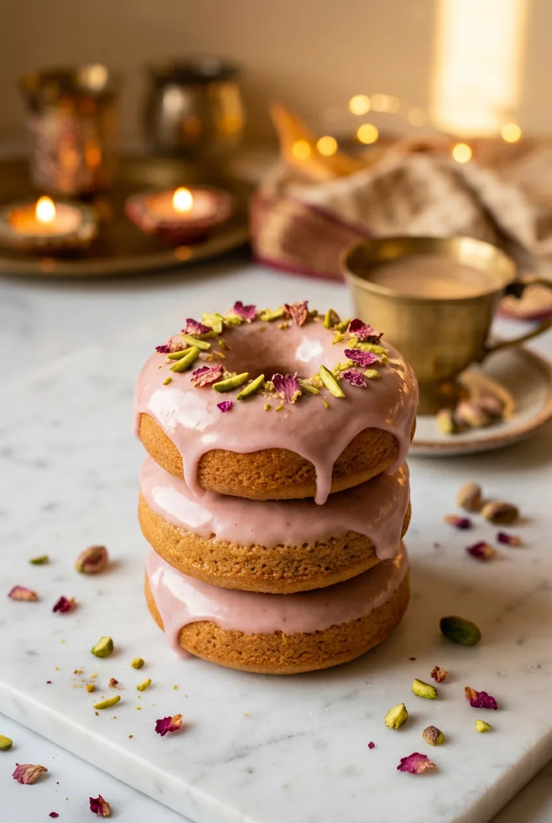 Gulab Jamun Donuts (Easy Baked Indian Fusion Dessert)