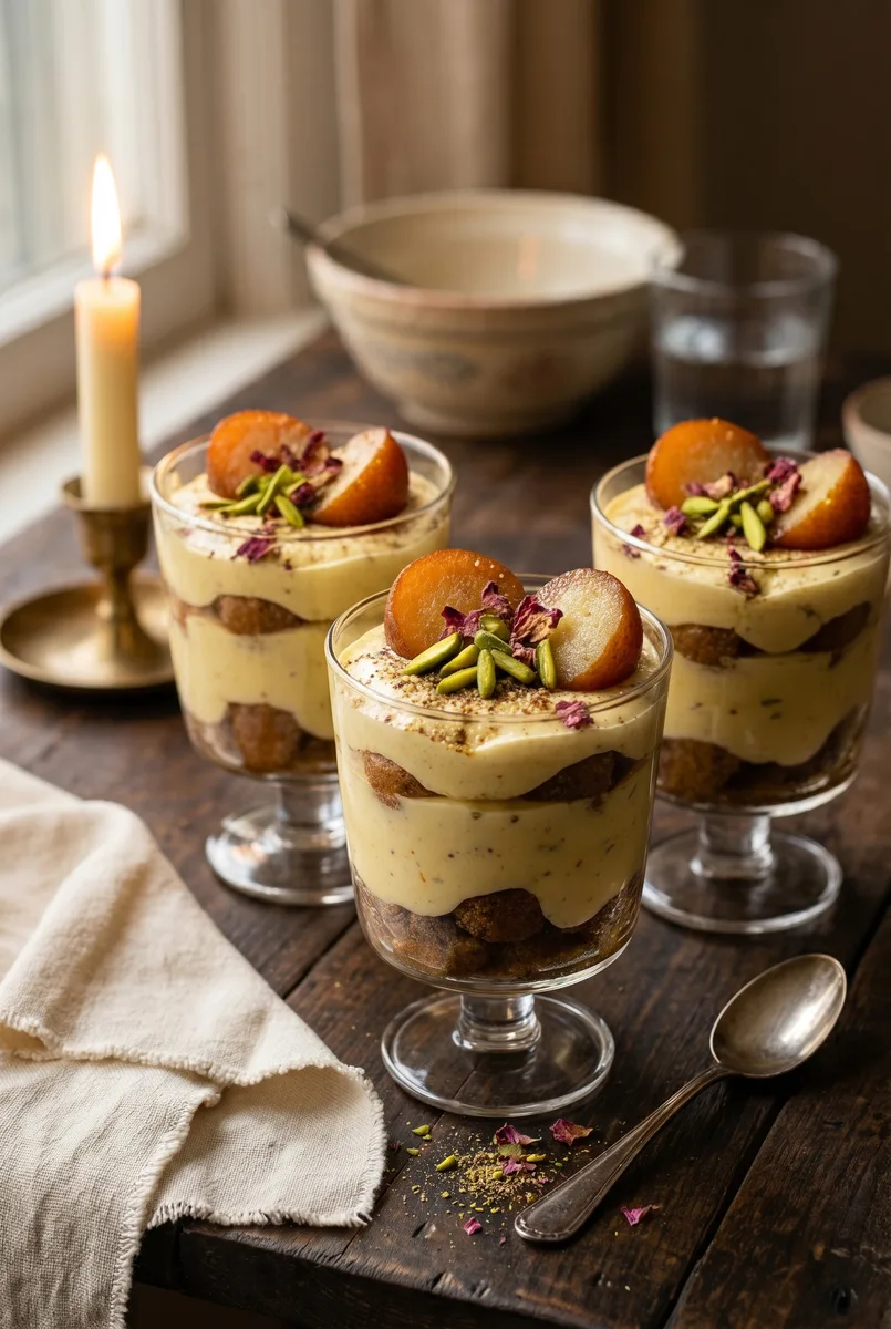 Rabdi Gulab Jamun Tiramisu (Individual Glasses)