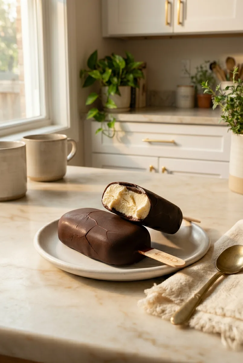 Homemade Choco Bar Ice Cream (Eggless, Nut Free)