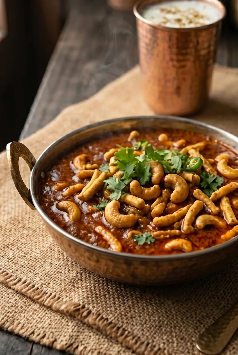 Dhaba Style Kaju Gathiya Nu Shaak (Kathiyawadi Sabzi)