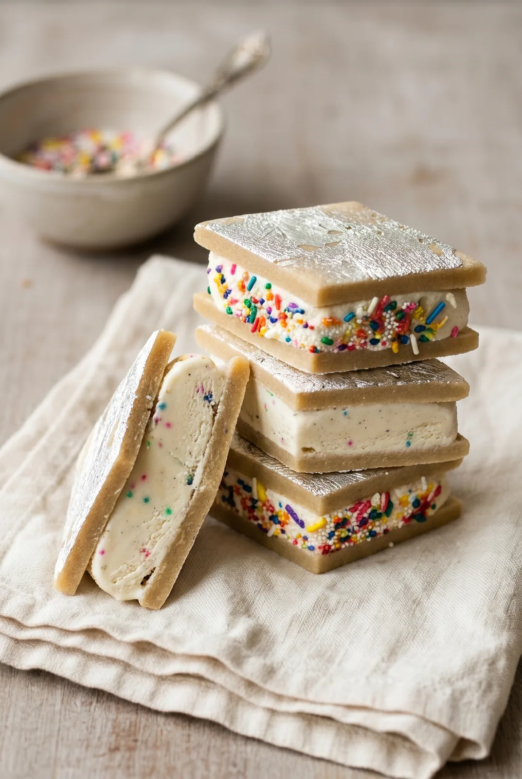 Easy Kaju Katli Ice Cream Sandwiches (10-Minute Fusion Dessert)