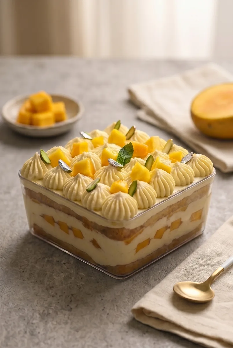 Eggless Mango Tiramisu (No-Bake Summer Dessert)
