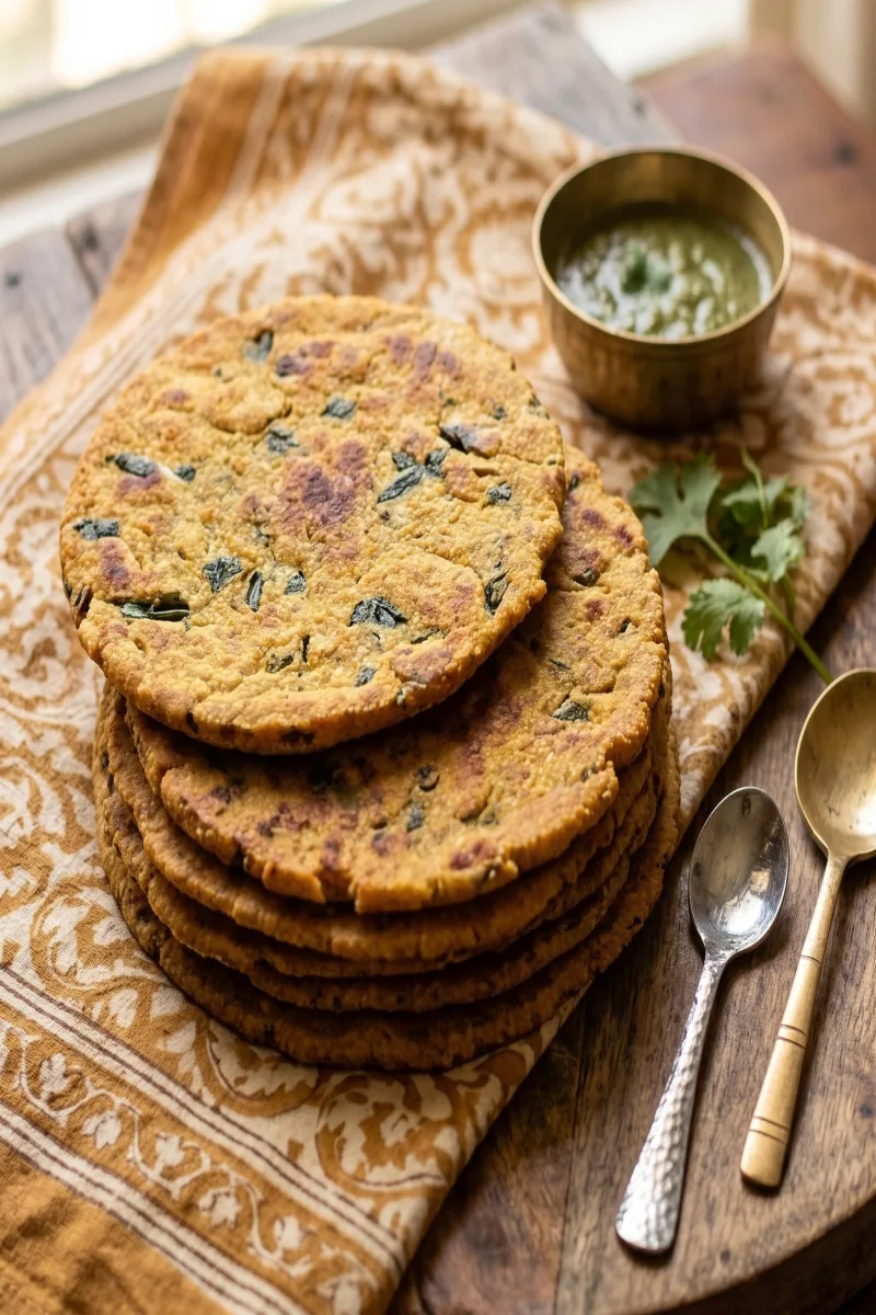 Masala Bhakri (Traditional Spiced Wheat Bhakri)